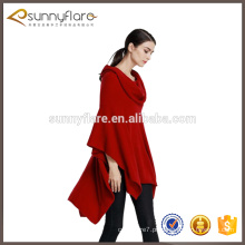 moda quente vendendo cachemira de inverno capa de poncho para senhora